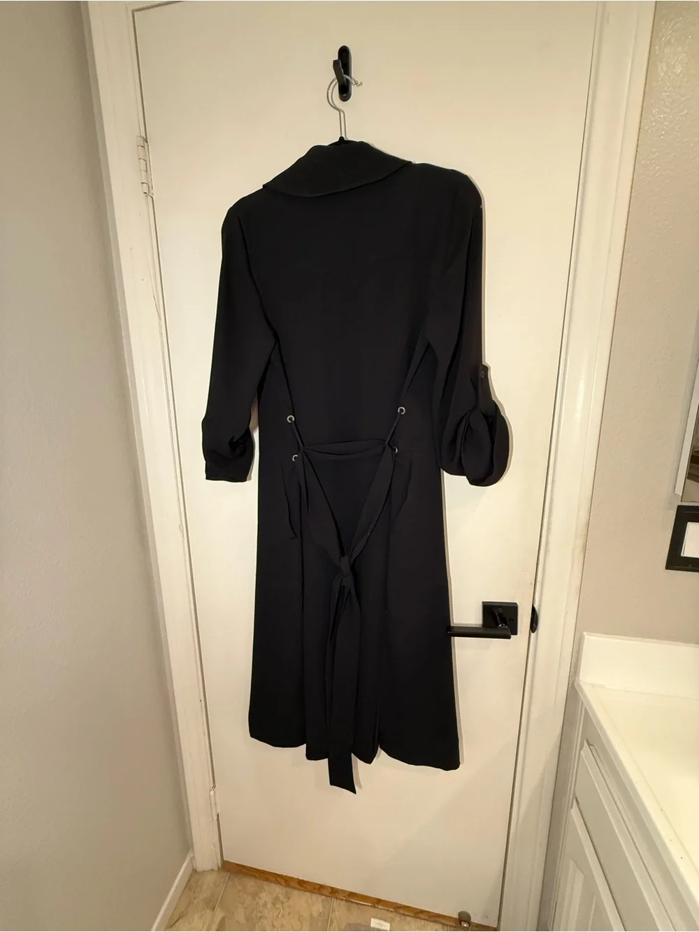 Aritzia Babaton Lightweight Long Duster Jacket in Black